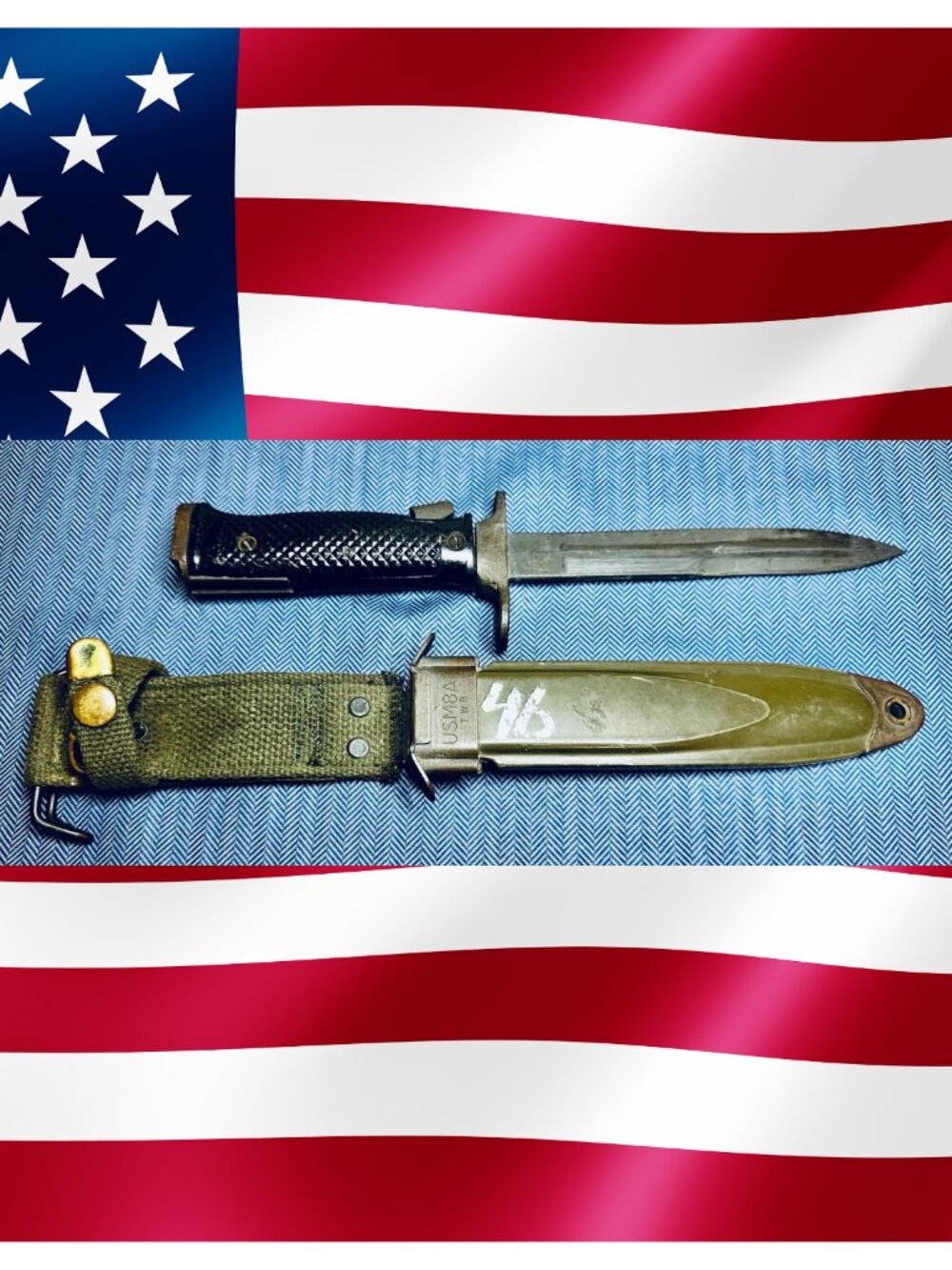 M5A1 Bayonet for M1 Carbine (Vietnam Conflict era) – TWB Verified 100% original.